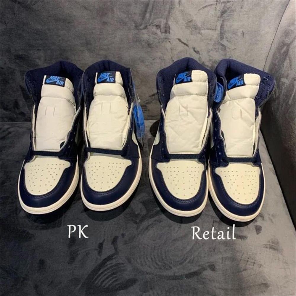 PK God Air Jordan 1 retro high OG Obsidian retail leather ready to ship